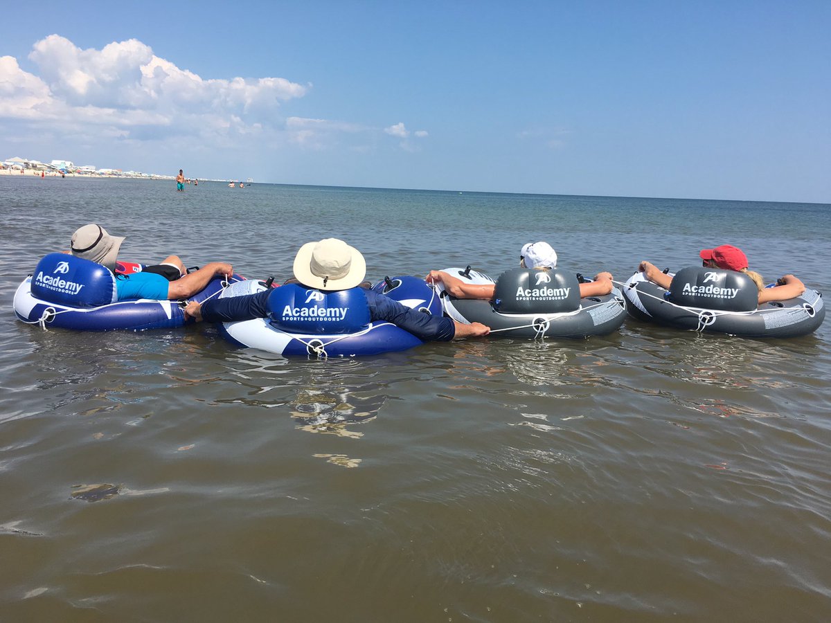 Vacationing with best friends using awesome rafts from great sports store @Academy. Where should we take our rafts next? #academyadventures