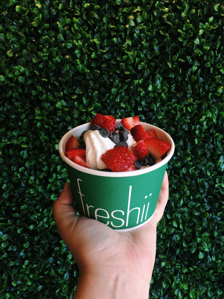 FreshiiKingston's tweet photo. Froyo lovers rejoice! For the month of August join us for our Happii Hour for half price froyo from 2pm - 4pm. 🔋🍦🍓 https://t.co/cguIEzyzJH