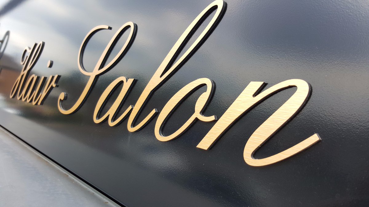 PrecisionSigns_'s tweet image. Smart new signage for Katie Louise Hair Salon in Northampton. #externalsignage #standoffletters #signs #graphics #northamptonshire #mk