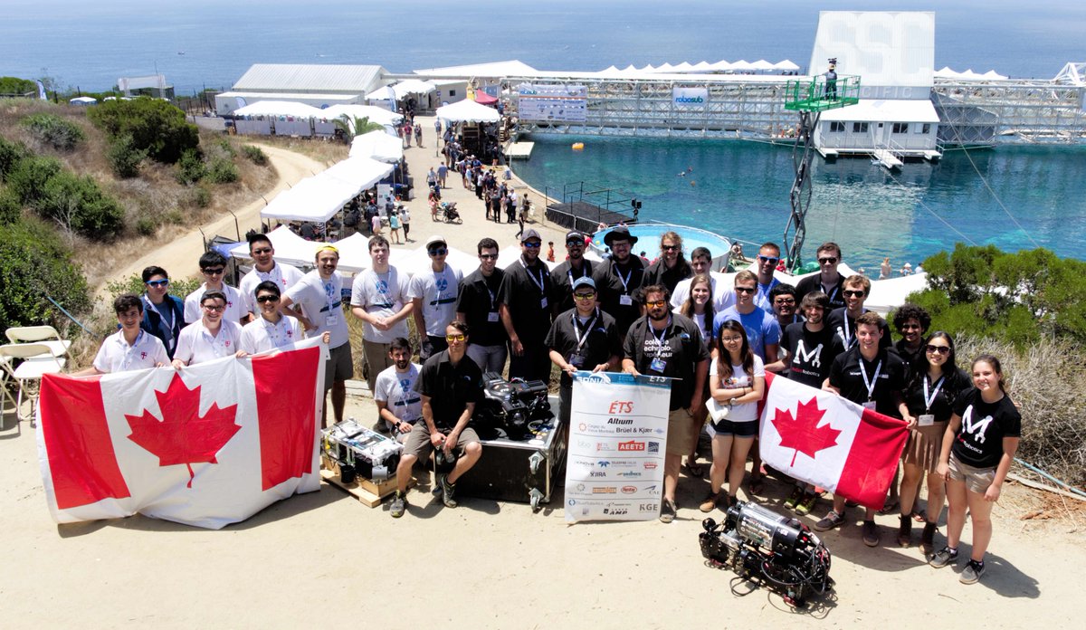 Always fun to meet friends from Canada during #RoboSub. Your robots were awesome <a href="/McGillRobotics/">McGill Robotics</a> <a href="/ARVP_Robotics/">Auri</a> and @We_Are_AUVic 🇨🇦😎