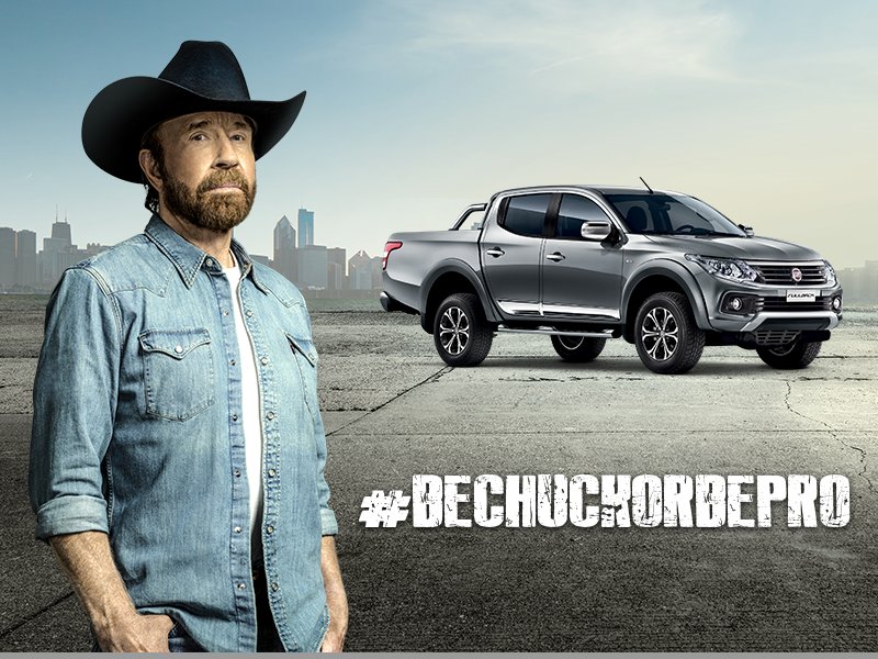FiatPro_es's tweet photo. En los cristales del #Fullback, Chuck Norris ve el pasado. Y el futuro. #BeChuckorBePro https://t.co/dRUZY7af4O