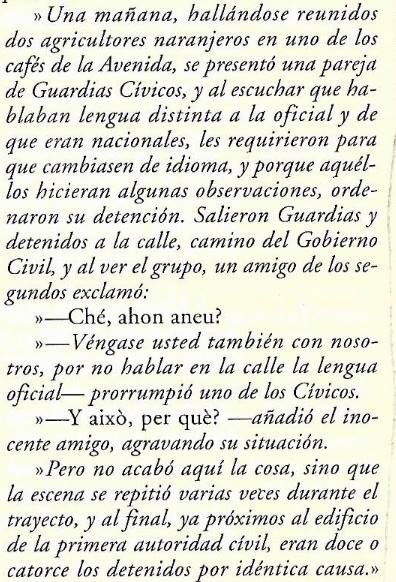 lluismicampos's tweet photo. "Detenidos por hablar en valenciano en la vía pública". (Teodor Llorente, 1942, Imprenta F. Doménech).  Fa 75 anys. Ressistir és guanyar. https://t.co/BiTZxt0mUt