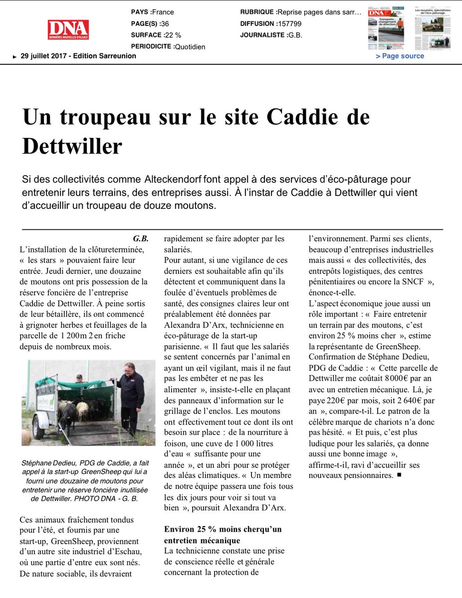 Merci <a href="/dnatweets/">DNA</a> pour <a href="/ecotonte/">GreenSheep</a> #green #greentech #frenchtech #startups #ecologie #ecology #ecofriendly