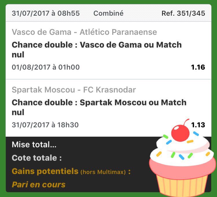 Pronocoach1's tweet image. 🚨Combi Safe du jour

Vasco ou X + Sp. Moscou ou X @ 1.31

🍀

Profitez de 100€ de bonus :
k6.re/7pumT

#TeamParieur #ParionsSport