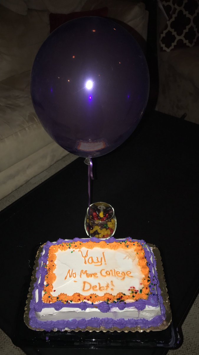 jelynbo's tweet photo. Hit a major milestone in my life today, paid off my student loan debt &amp; came home to a sweet surprise (so pun intended) I'm a lucky gal 😩😍 https://t.co/P7sZKIhkq4