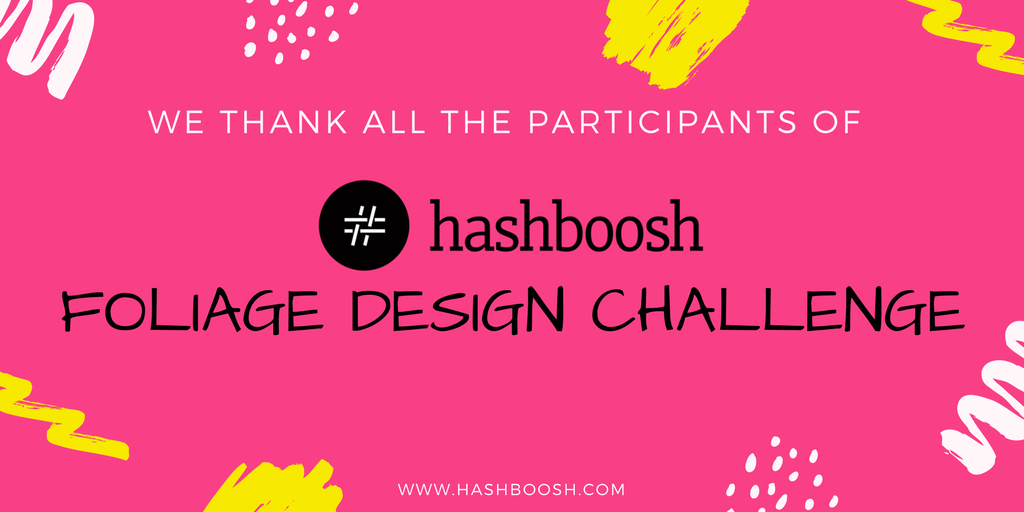 hashboosh's tweet photo. A BIG thanks to all the participants of Foliage Design Challenge at Hashboosh. Visit https://t.co/IkqdBexRNw to see the designs. #fashion https://t.co/6KeCRIFPGl