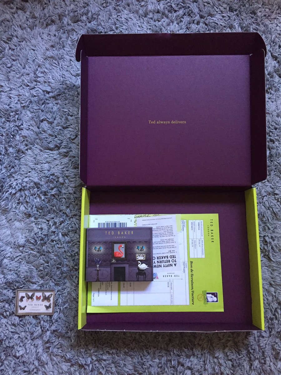 adamrossano's tweet photo. @ted_baker is this some sort of joke? Do you not care even one bit for the environment? Sending a gift card in a box this size! #wastenot https://t.co/lwoNCQDvHI