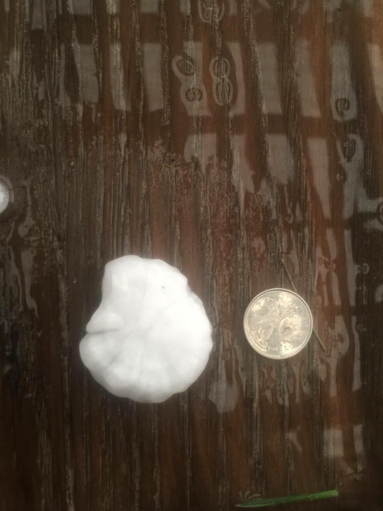 PQuinlanGlobal's tweet photo. Large hail in Martensville as well courtesy Char Wiebe. #yxe #skstorm #Sask https://t.co/enNcDyLqbG
