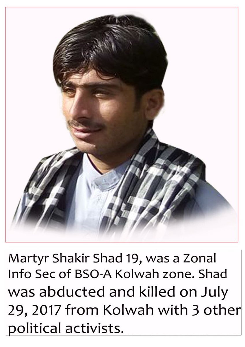 KarimaBaloch's tweet photo. Two of the victims were BSO-Azad members and one of BNM. The military operation against civilians is still going on. https://t.co/wJ7PnLnk9Q