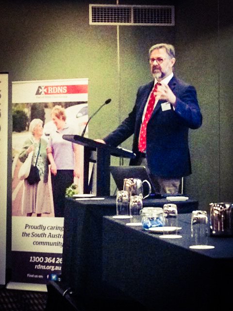 ACHSM's tweet photo. Chris McGowan from @RDNS, part of our supporters @SilverChainAUS Group, at our SA state conference last Friday. https://t.co/Ev9UafXHKr
