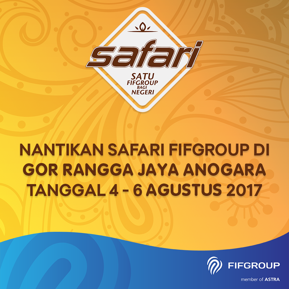 FIFCLUB's tweet photo. Nantikan SAFARI FIFGROUP di GOR Rangga Jaya Anoraga Tuban 4-6 Agustus 2017.
#SAFARIFIFGROUP #SatuFIFGROUPBagiNegeri #SatuIndonesia https://t.co/diWqQR9czH