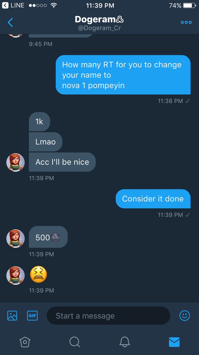 Get this tweet to 500 RTs to have @Dogeram_Cr to change his account name to nova 1 pompeyin