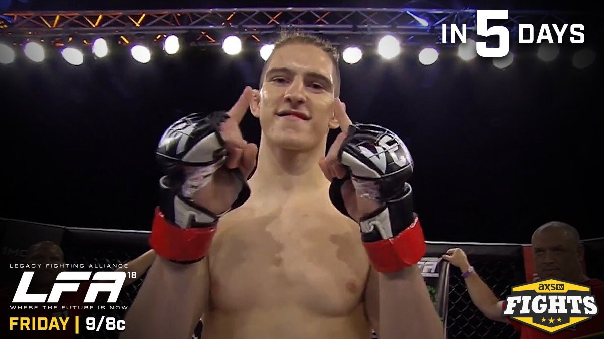 In 5 Days, <a href="/Braden96Smith/">Braden Smith</a> returns to the <a href="/LFAfighting/">LFA</a> Octagon in his home state of #Oklahoma at #LFA18!

#OKC
#MMA
<a href="/AXSTV/">AXS TV</a>
#LFANation