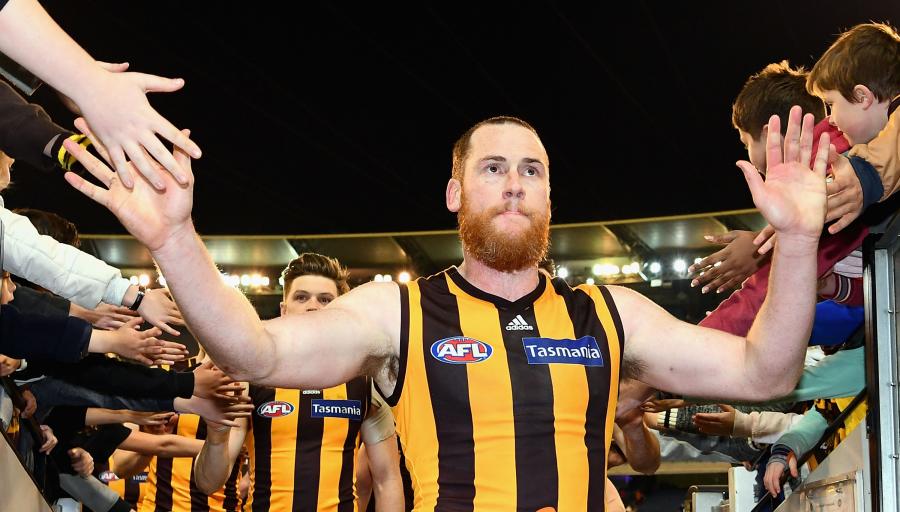 HawthornFC's tweet photo. Jarryd Roughead is set to play game 2๏ธโฃ5๏ธโฃ0๏ธโฃ this weekend.
๐: https://t.co/GnkbKFgpLT
#StrongAsOne https://t.co/BpcUUOrWvO