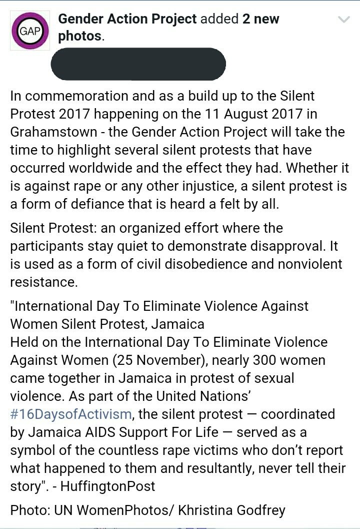 GenderRU's tweet photo. Silent Protest Grahamstown
#SilentProtestGHT
#SilentProtest11Aug https://t.co/Jksa3QblWN