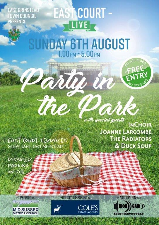 eastcourtlive's tweet photo. It's our last #SummerParty of 2017 at #EastGrinstead so, Whoa listen to the music &amp; bring a picnic #PartyintheParc #country #60s #r&amp;b #music https://t.co/MuEN6OrsvV