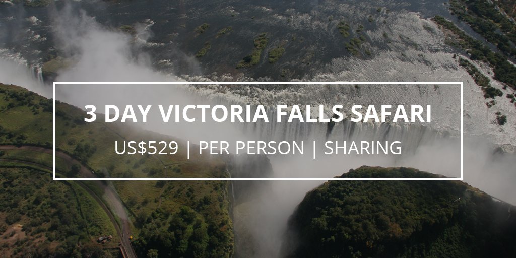 Enjoy this 3 Day Victoria Falls Safari special. This offer will ensure that you get the  most out of your Book now: bit.ly/2n5ZIKL