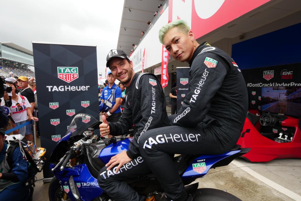 TAGHeuerJapan's tweet photo. 昨日行われた鈴鹿８耐の決勝戦にグランツーリスモのプロデューサーである山内一典氏とドーベルマンインフィニティのSWAY氏をお招きし、タグ･ホイヤーのVIPツアーにご参加いただきました。ムービーは近日公開予定。
#鈴鹿8耐 #山内一典 #SWAY #DOBERMANINFINITY https://t.co/JgwELH1jLe