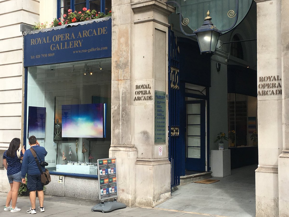 kathrynpaints's tweet photo. #OPEN #Summer #Show #herecomethegirls! #RoyalOperaArcade #Gallery #KathrynThomas #SaraInglebyMackenzie @slimsculpture88 until 6pm #tonight https://t.co/GWgnDaj3fd