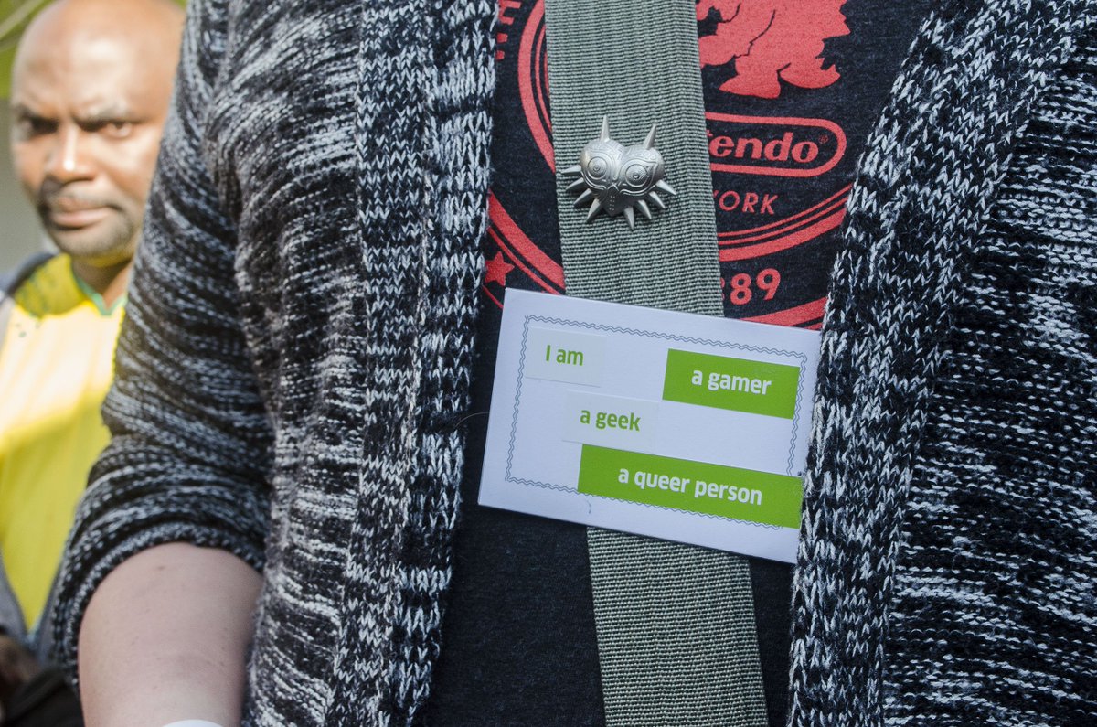 goethejoburg's tweet photo. We love the creativity shown by our guests on their self-made name tags at our #gamifyGoethe Open day. https://t.co/TN99EK6I8J https://t.co/iRqYHyDfep