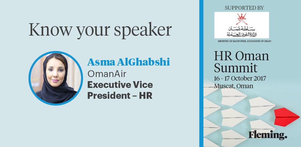 Fleming_HRtalk's tweet photo. Asma Al Ghabshi decodes the future of talent management &amp; employee engagement in Oman at #hroman17. https://t.co/UYBN6BJBVQ https://t.co/6JhMWngi7j