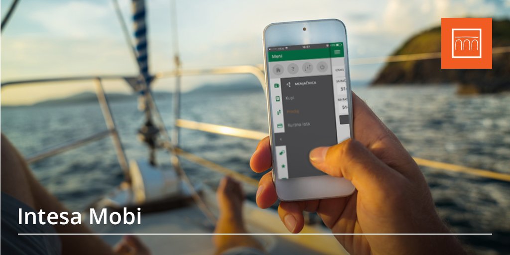 banca_intesa's tweet photo. Plaža, kafić, apartman ili brod? Gde god da si mobilna menjačnica je uvek uz tebe. #EURNet #withBANCAINTESA https://t.co/fSKN9jTRok https://t.co/JrfsEw3EmO