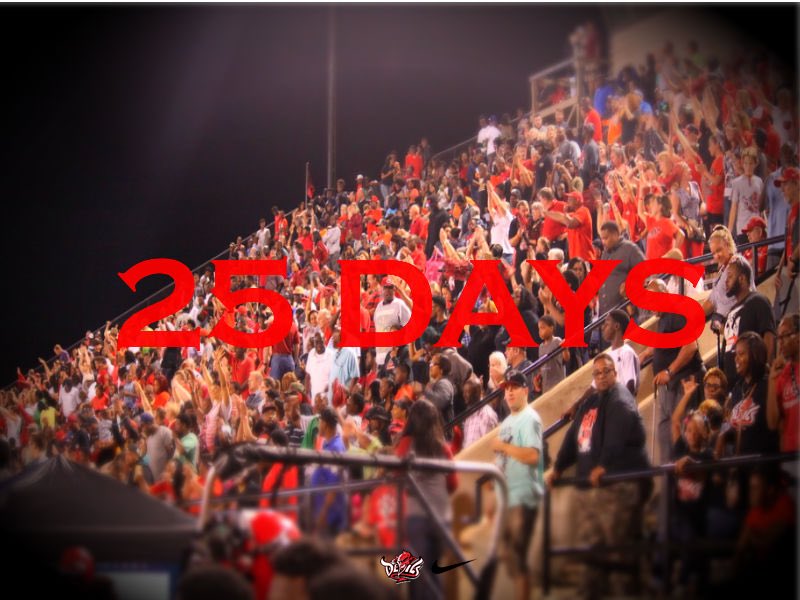 CHSREDDEVILS's tweet photo. Get ready Red Devil fans! 25 days till kickoff! #GoRedDevils #fridaynightlights https://t.co/jDly9j9z5Y