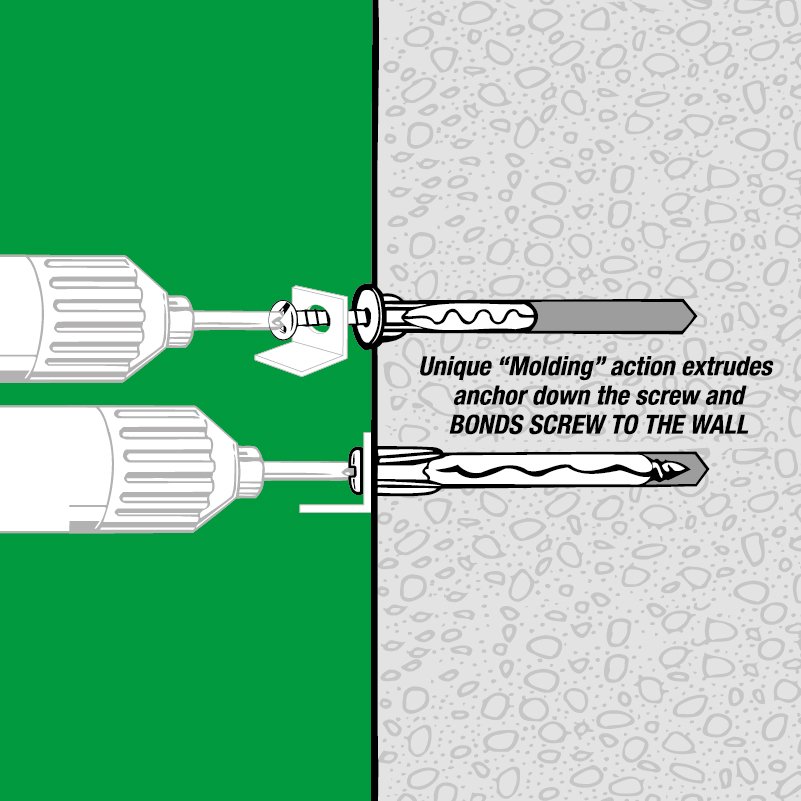 TOGGLERfixings's tweet photo. #AlligatorPlug expands twice it's length in solid walls, distributes even holding pressure, bonds screw to the wall, AND seals the hole!! https://t.co/OrgeVpKhoC