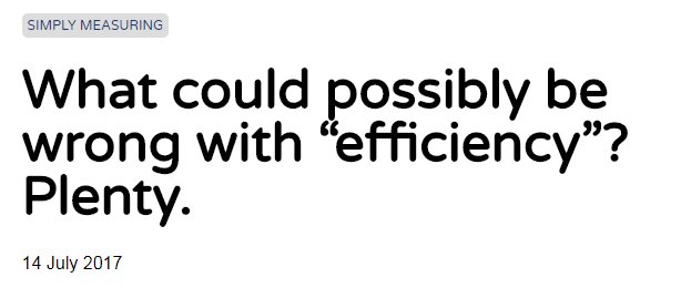 HelenBevan's tweet photo. A challenge to the concept of "efficiency" (as applied in health &amp; education) by @Mintzberg141 https://t.co/HZjHZjWU8k https://t.co/cRteU167wC