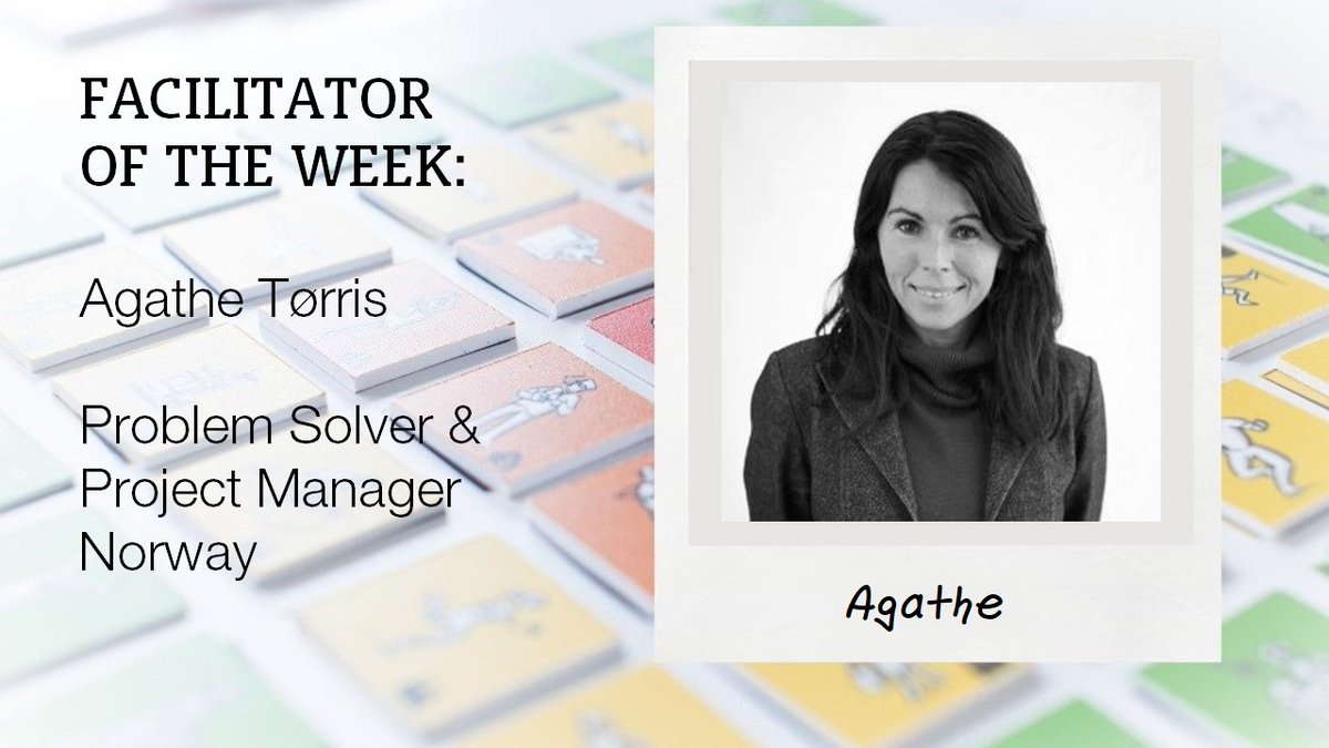 playinglean's tweet photo. Meet our Facilitator of the Week: Agathe Tørris, Problem Solver &amp; Project Manager, living in Norway #LeanStartup #PlayingLean https://t.co/J1fLpSvO87