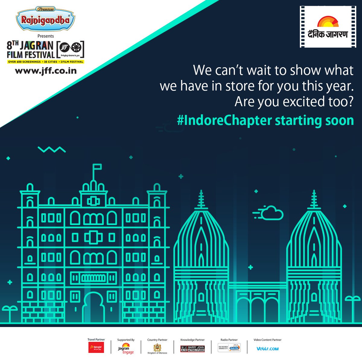 VeblrOfficial's tweet photo. Indore, get ready for movies, workshops & a lot more! The 8th @jagranfilmfest is now headed to #NagpurChapter! https://t.co/eK6MxNuKyq