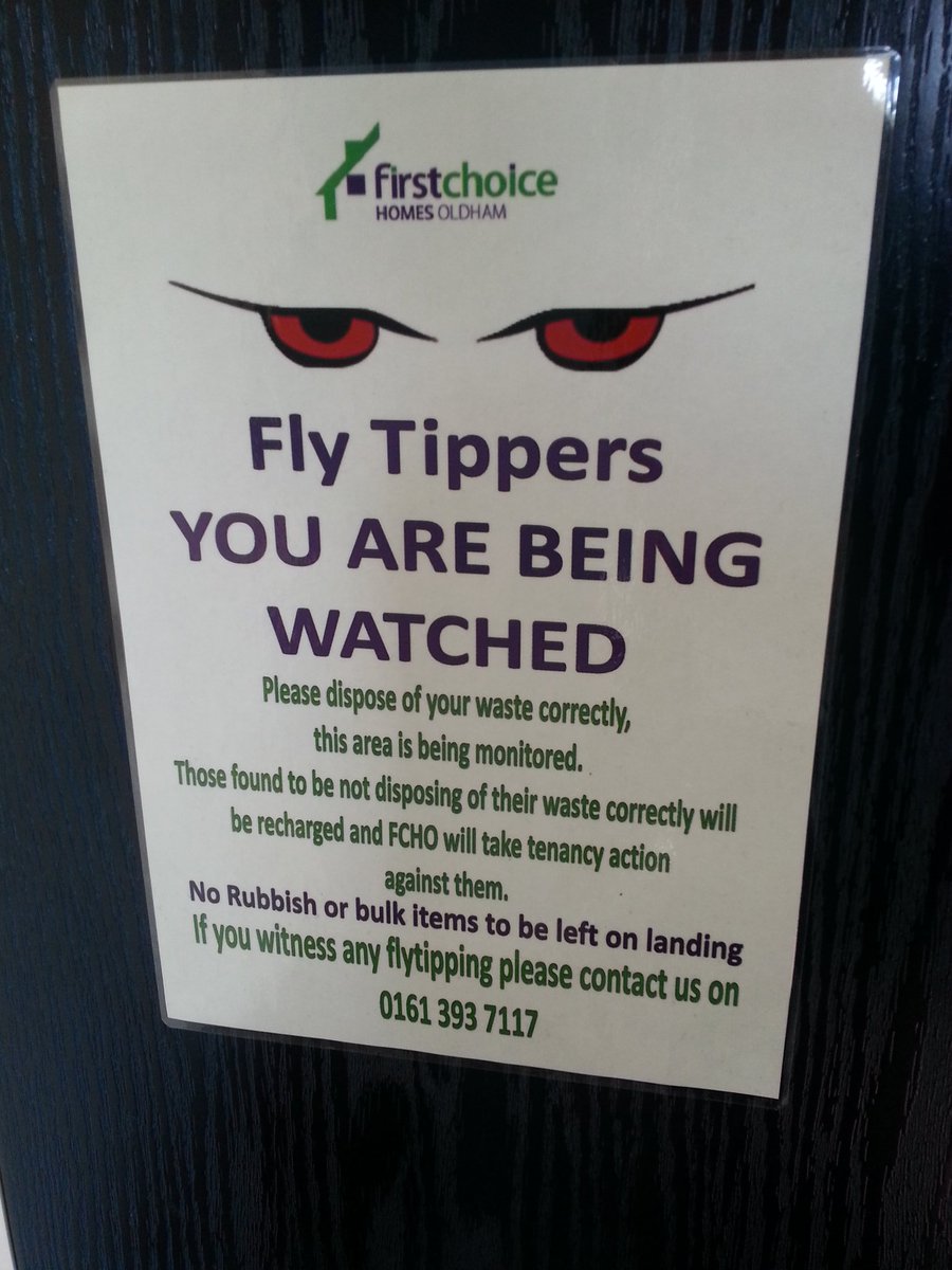 Fly tippers beware <a href="/FirstForFCHO/">First Choice Homes Oldham</a> <a href="/Neighbou9/">neighbou</a>
