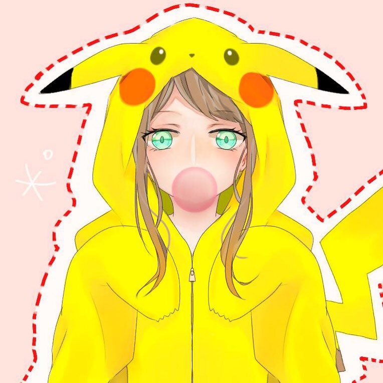 あいす フリーアイコン ポケモン イラスト ピカチュウの着ぐるみ女子です ご自由にお使いください ㅅ 自作発言 無断転載 T Co Czqvxy6twi Twitter