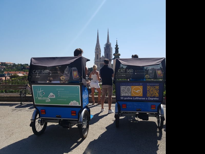 Relaxino1's tweet photo. Pedicab #Zagreb. Simpatnična i ekonomična vožnja te zanimljiv #razgled. https://t.co/rSWBi7cUol #zadvoje #zabava https://t.co/dYVODdtWuZ