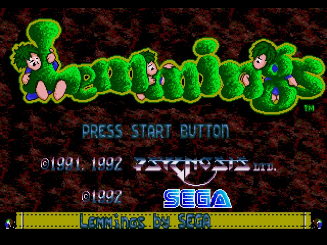 sim_manchester's tweet photo. Today's #powerup #gameoftheday has to be Lemmings. Behold the title screen #retro #blocky #takesusback https://t.co/WLJqfqzLkn https://t.co/ncAPgzHb6r