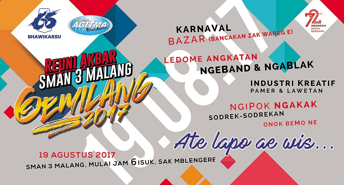 AremafcOfficial's tweet photo. Alumni SMAN 3 Ngalam yo Aremania.
Ladubkan 19 Agustus Reuni Akbar
Ate Lapo Ae Wis https://t.co/h62aCwyTvj