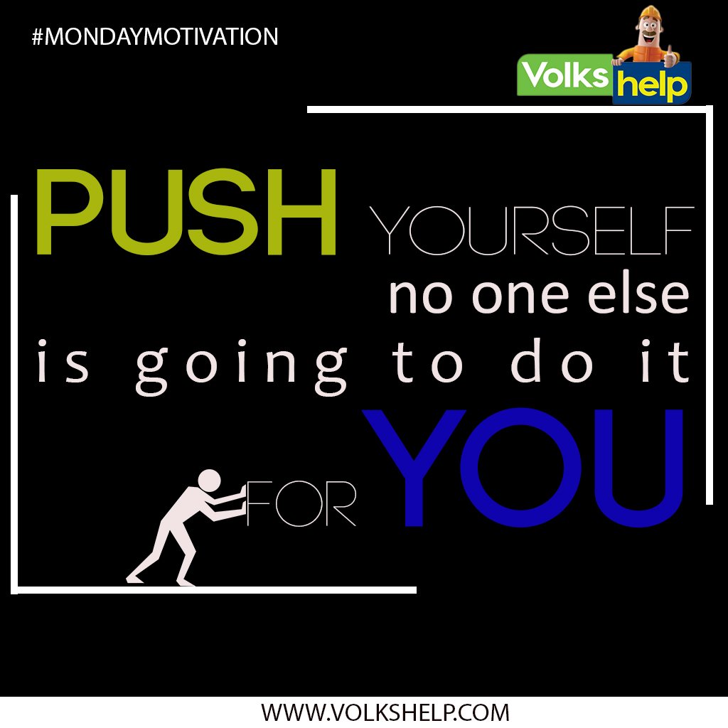 Push yourself no one else is going to do it for you.
#mondaymotivation #volkshelp #delhi #noida #gurgaun