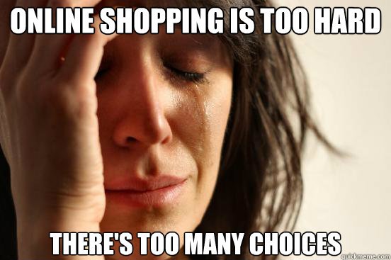 cash_n_save's tweet photo. Too many choices? Can't decide on any one thing? Having too many choices can be overwhelming. #eCommerce #cashnsave https://t.co/RNTxbQYOf0 https://t.co/7xQsBvZIa7