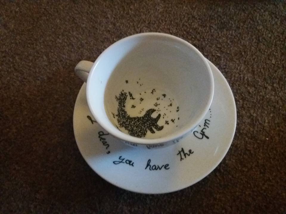 DCZombear's tweet photo. #happybirthdayharrypotter
To celebrate, we have designed a Harry Potter inspired Grim Tea cup and saucer :) #danniscorner #zombear https://t.co/9wNZhtSvaC