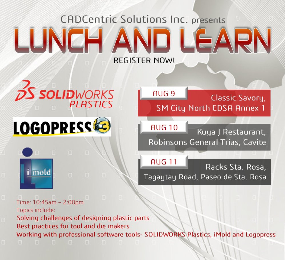 cadcentric's tweet image. REGISTER HERE&amp;gt;&amp;gt; goo.gl/forms/hpFzAZpU…
#cadcentric #lunchandlearn