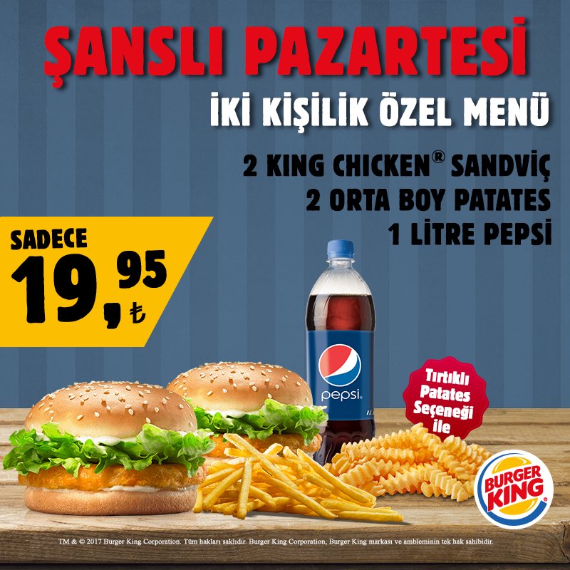 Burger King Den Kova Dolusu Lezzet Kova Boy Patates Yaninda 2 King Boy Pepsi Ile Simdi Sadece 9 90 Tl Patatesinkrali Http Www Bur Burgerler Pepsi Patates