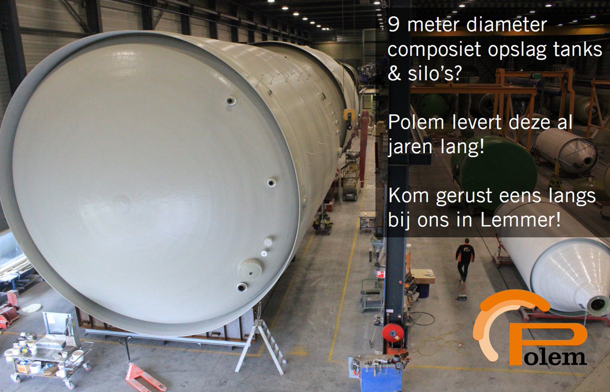 InfoPolem's tweet photo. Grote diameters composiet tanks of silo's? Wij leveren deze al jaren! Neem contact met ons op voor referenties |  https://t.co/V49IGKD9Qv https://t.co/UE8SnLswrD