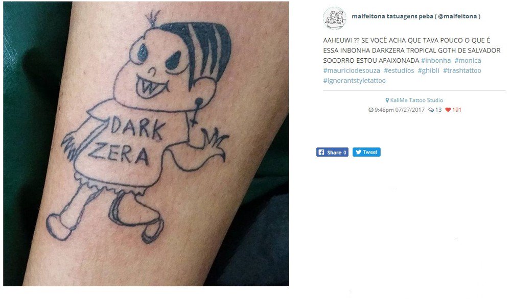 Com bom humor, jovem faz tatuagens 'malfeitonas' em Salvador: 'Não sei desenhar' glo.bo/2hfYPOQ #G1