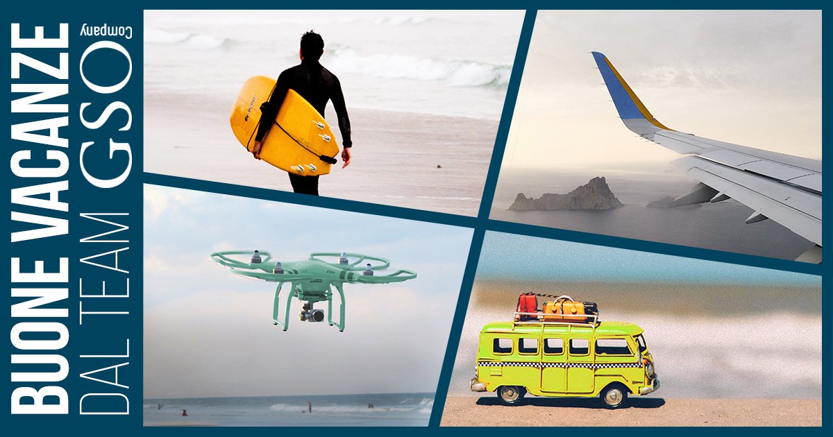 Tech Summer. Buone vacanze da tutto il team @gso_gsocompany - <a href="/utilia_gsocomp/">Utilia - HR now and next</a> <a href="/wingage_gso/">Wingage</a> ELAN
