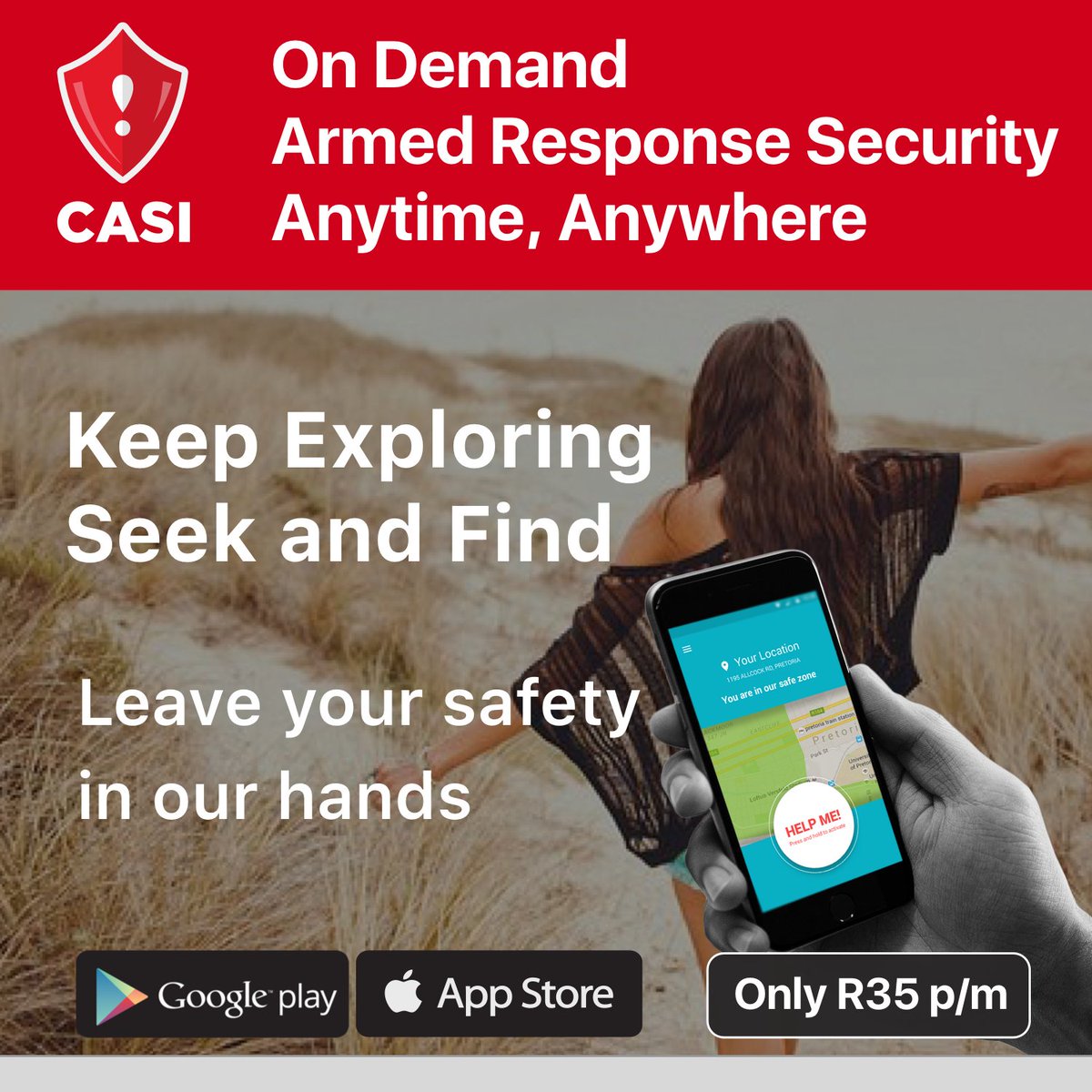 casi_app's tweet photo. #CASI_On_Demand_Armed_Response
#Only_R35pm #Country_Wide https://t.co/b30jWxIJCn