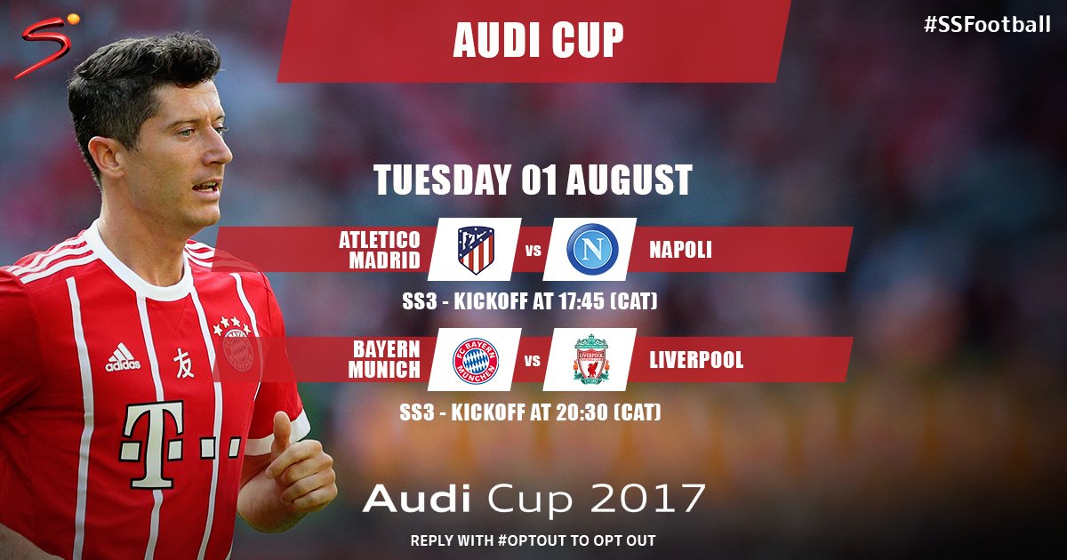 SuperSportTV's tweet photo. @luigiserio1 Four European giants continue their pre-season prep at the Audi Cup – LIVE on SuperSport. https://t.co/vBSeYIlWgJ