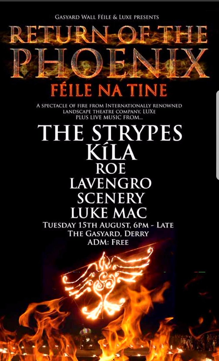 lavengroband's tweet photo. Playing support to @The_Strypes at @GasyardFeile! FREE ENTRY! @LukeMacMusic @scenerytheband @Roe_music @scenerytheband #irishmusicparty https://t.co/Bkm5G4eXgw