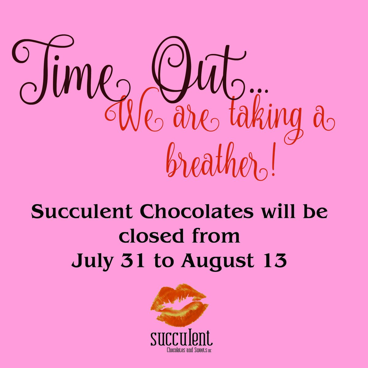 The succulent family is taking a break! thank you everyone for your patience and we will hear from you in August! :)
