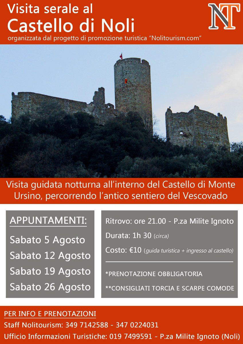 4 passi dopo cena per vedere la bellezza di #Noli e del suo #castello la sera.

Iscrivetevi...Vi aspettiamo numerosi!! 😃