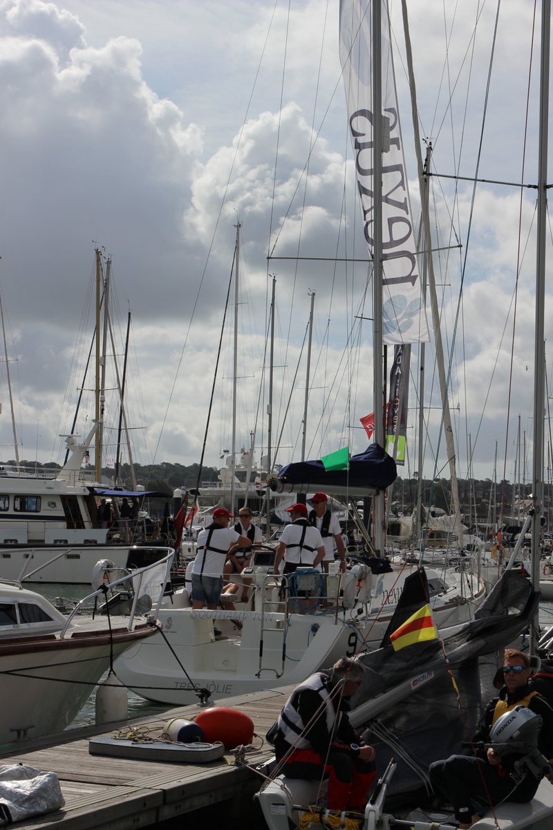 A glorious Monday morning at Cowes. The Nexus CIFS team &amp; their guests prepare for their day. They are winners!
